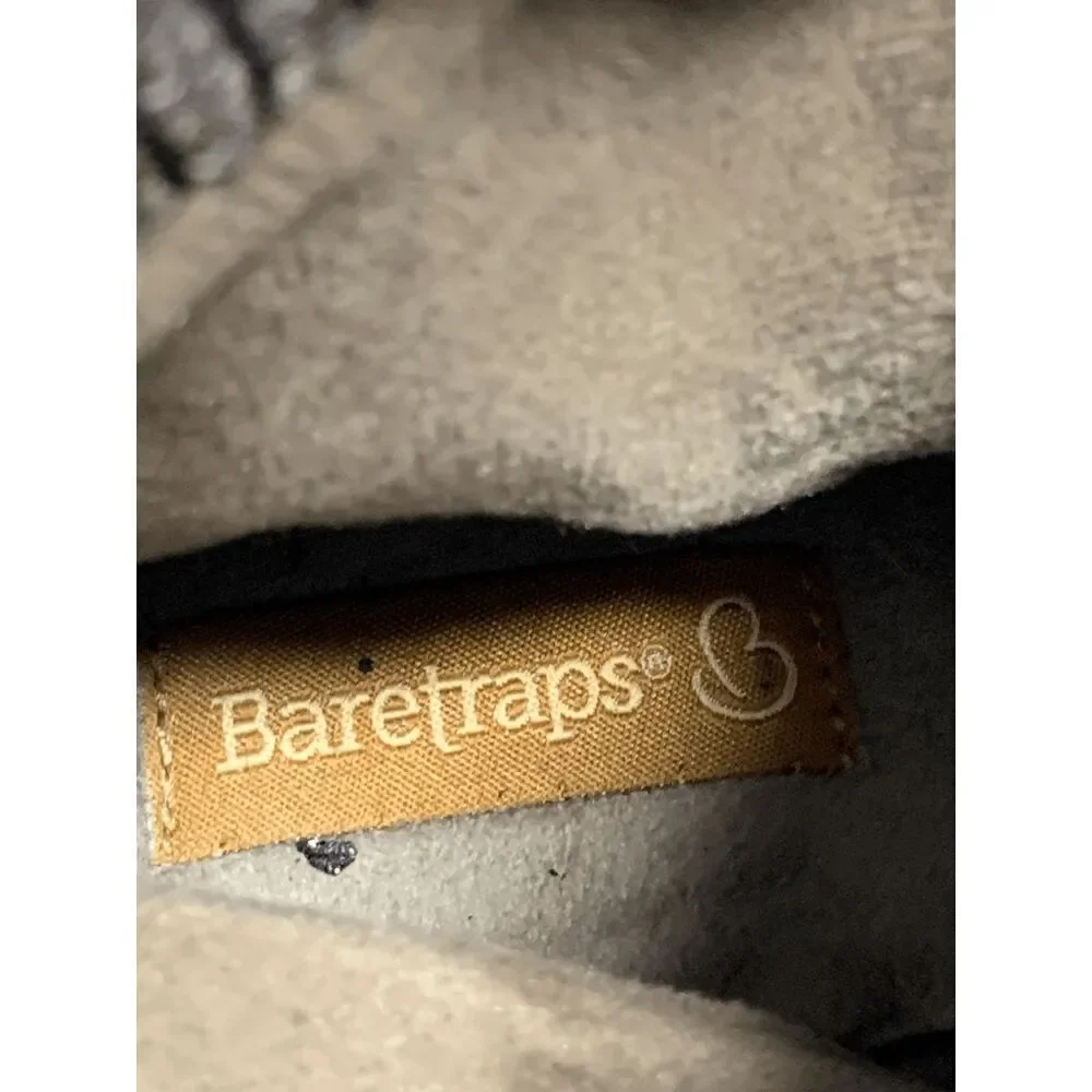 Baretraps Women's Danette Chunky Heels Sock Knit Tan Ankle Boots Size 8